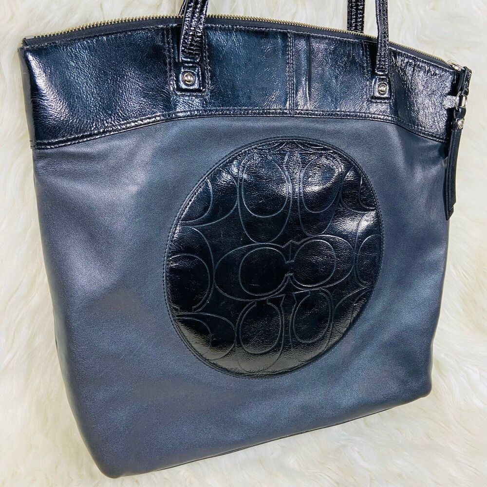 Coach Laura Signature Embossed Leather Tote Bag - Picture 6 of 11